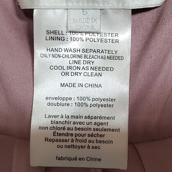 David's Bridal Quartz Lilac Georgette Double Maxi Wrap Bridesmaid Dress 6 - Picture 13 of 16